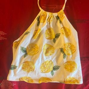 Lemon Forever 21 Halter Top